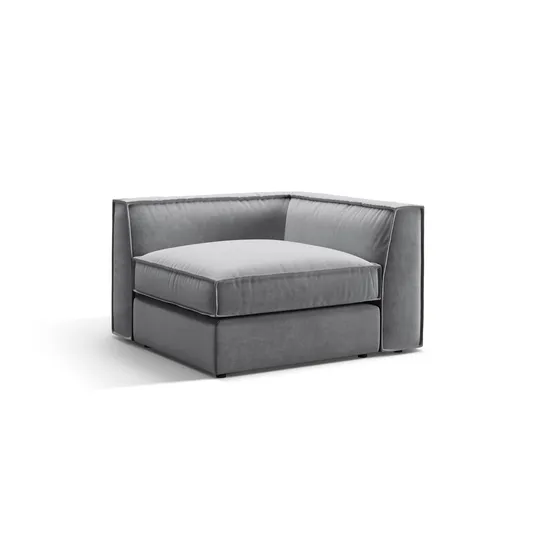 Velvet Modul Corner, "Pola", 1 Seat, 103x103x88, Grey