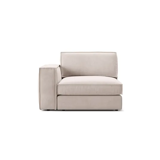 Velvet Modul Left, "Pola", 1 Seat, 118x103x88, Beige