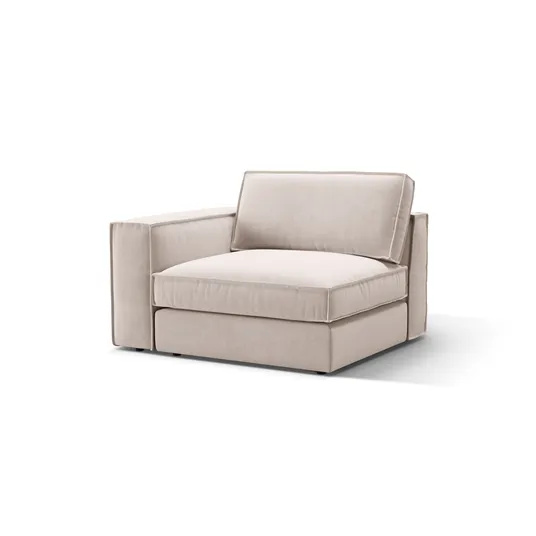 Velvet Modul Left, "Pola", 1 Seat, 118x103x88, Beige
