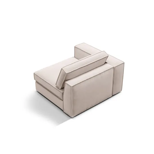 Velvet Modul Left, "Pola", 1 Seat, 118x103x88, Beige