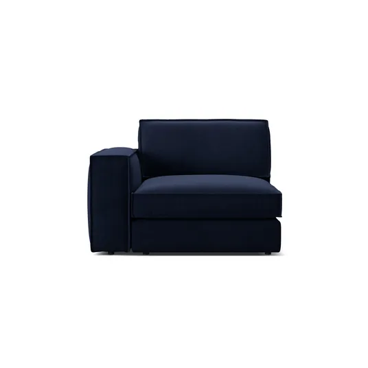 Velvet Modul Left, "Pola", 1 Seat, 118x103x88, Royal Blue