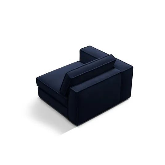 Velvet Modul Left, "Pola", 1 Seat, 118x103x88, Royal Blue