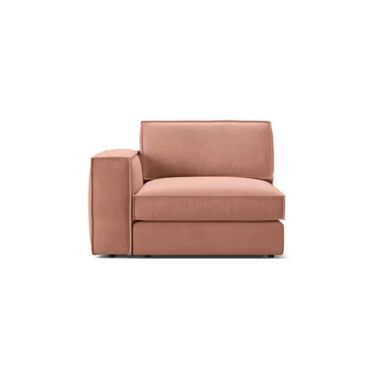 Velvet Modul Left, "Pola", 1 Seat, 118x103x88, Pink