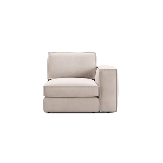 Velvet Modul Right, "Pola", 1 Seat, 103x103x88, Beige