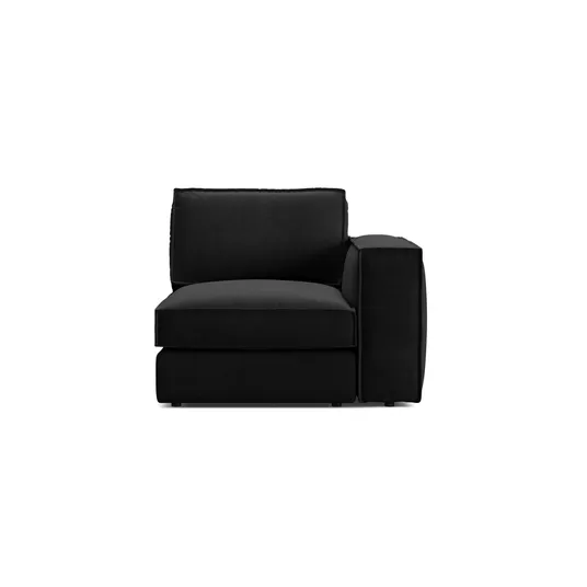 Velvet Modul Right, "Pola", 1 Seat, 103x103x88, Black