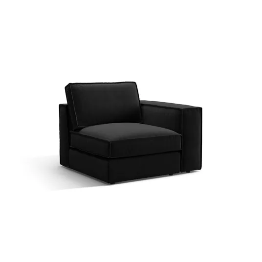 Velvet Modul Right, "Pola", 1 Seat, 103x103x88, Black