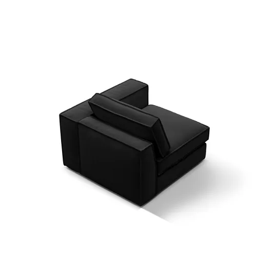 Velvet Modul Right, "Pola", 1 Seat, 103x103x88, Black