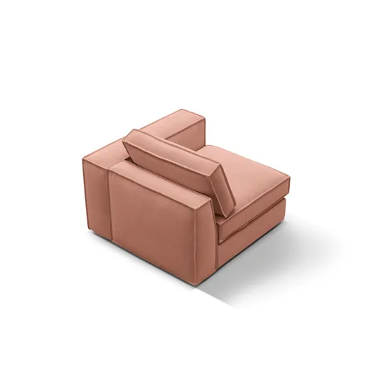 Velvet Modul Right, "Pola", 1 Seat, 103x103x88, Pink