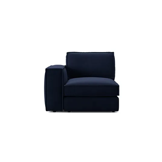 Velvet Modul Left, "Pola", 1 Seat, 103x103x88, Royal Blue