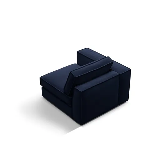 Velvet Modul Left, "Pola", 1 Seat, 103x103x88, Royal Blue