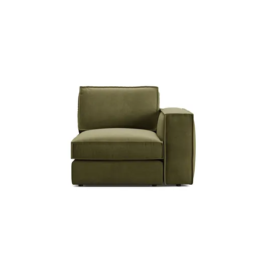 Velvet Modul Right, "Pola", 1 Seat, 103x103x88, Green