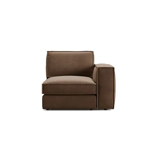 Velvet Modul Right, "Pola", 1 Seat, 103x103x88, Chocolate