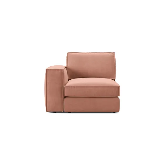 Velvet Modul Left, "Pola", 1 Seat, 103x103x88, Pink