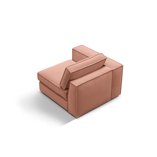 Velvet Modul Left, "Pola", 1 Seat, 103x103x88, Pink