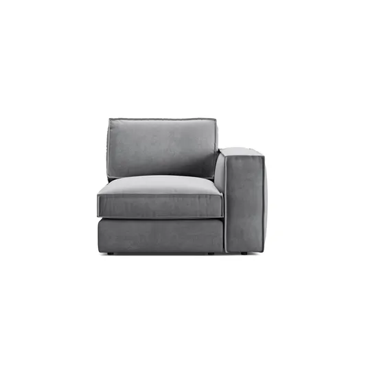 Velvet Modul Right, "Pola", 1 Seat, 103x103x88, Grey