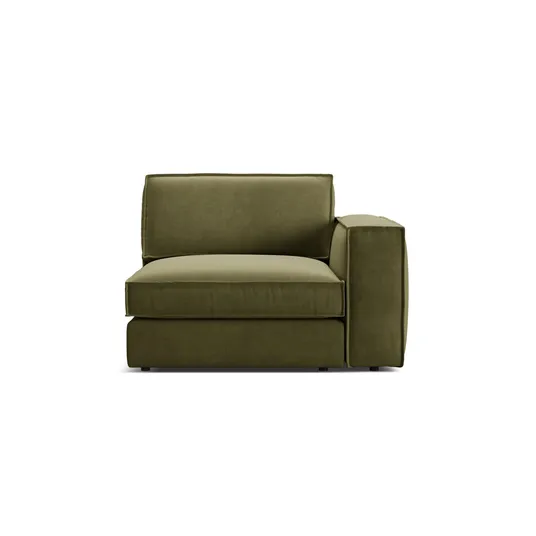 Velvet Modul Right, "Pola", 1 Seat, 118x103x88, Green