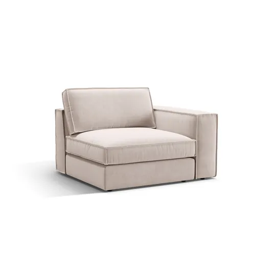 Velvet Modul Right, "Pola", 1 Seat, 118x103x88, Beige