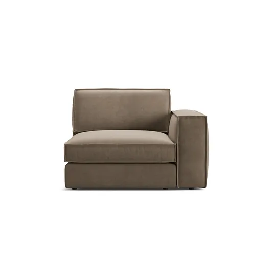 Velvet Modul Right, "Pola", 1 Seat, 118x103x88, Grey Brown
