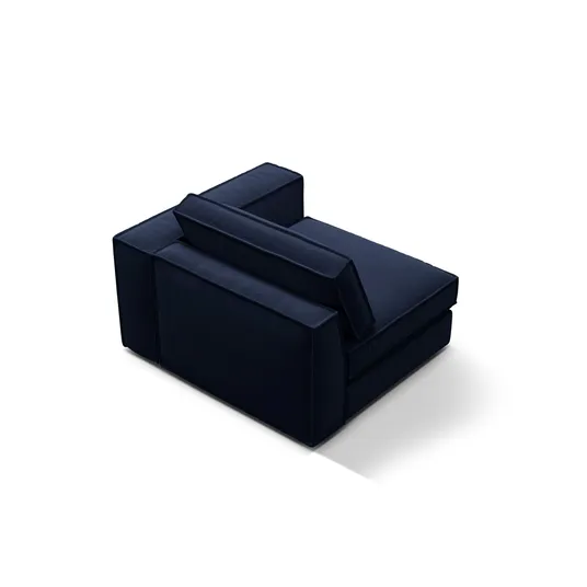 Velvet Modul Right, "Pola", 1 Seat, 118x103x88, Royal Blue