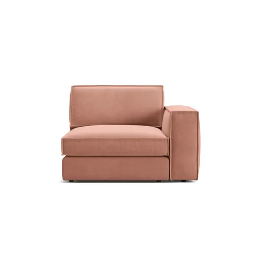Velvet Modul Right, "Pola", 1 Seat, 118x103x88, Pink