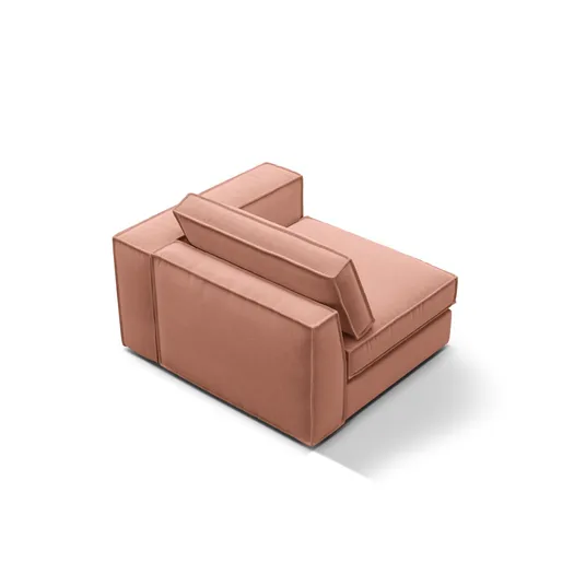 Velvet Modul Right, "Pola", 1 Seat, 118x103x88, Pink