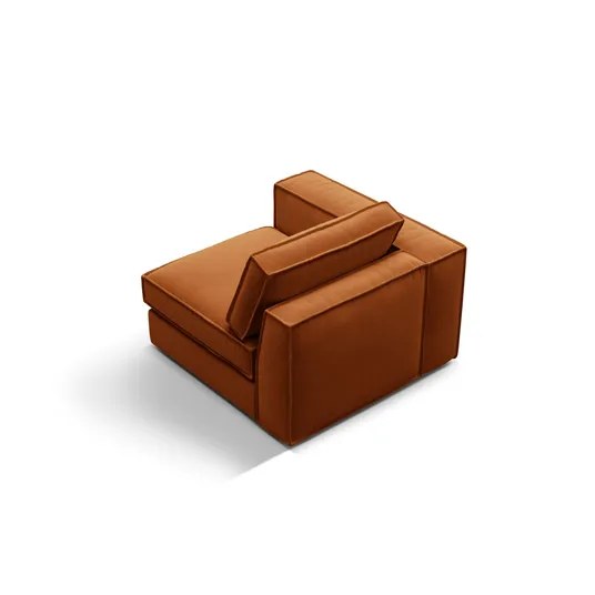 Velvet Modul Left, "Pola", 1 Seat, 103x103x88, Terracotta