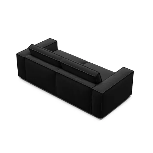 Velvet Modular Sofa, "Pola", 3 Seats, 236x103x88, Black