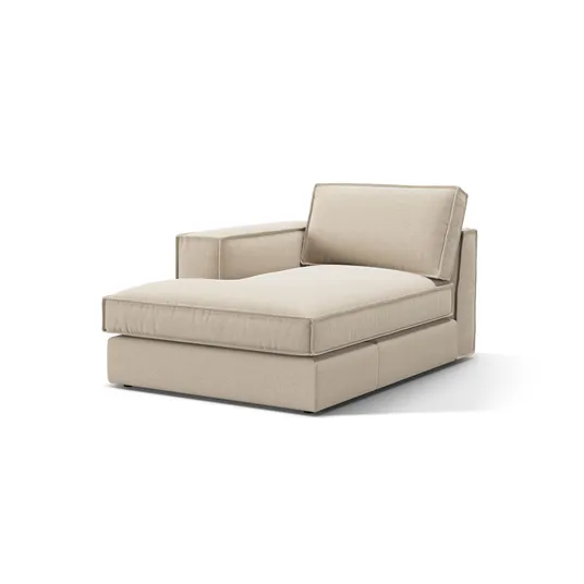 Chaise Longue Left, "Pola", 1 Seat, 103x158x88, Beige