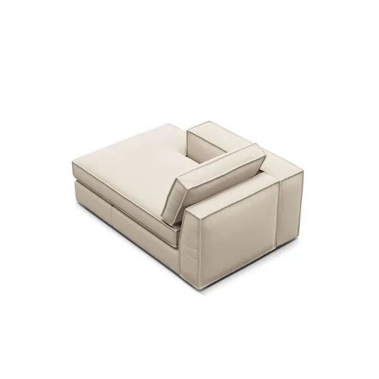 Chaise Longue Left, "Pola", 1 Seat, 103x158x88, Beige