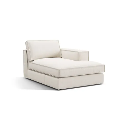 Chaise Longue Right, "Pola", 1 Seat, 103x158x88, White