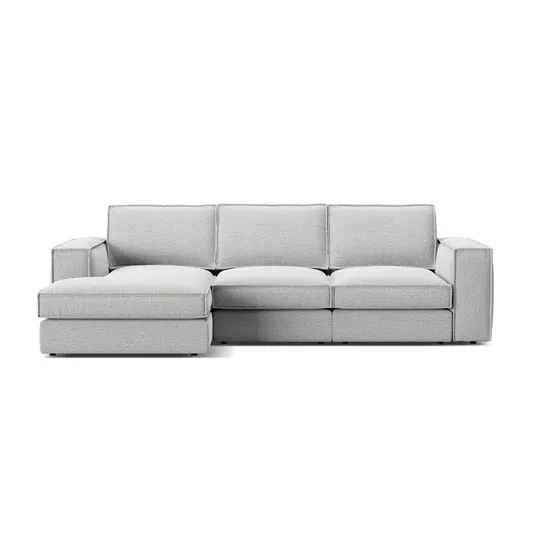 Modular Left Corner Sofa, "Pola", 3 Seats, 284x158x88, Light Grey