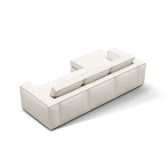 Modular Left Corner Sofa, "Pola", 3 Seats, 284x158x88, White