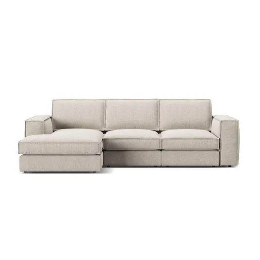 Modular Left Corner Sofa, "Pola", 3 Seats, 284x158x88, Sand