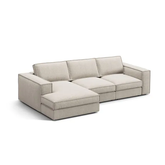 Modular Left Corner Sofa, "Pola", 3 Seats, 284x158x88, Sand