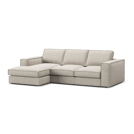 Modular Left Corner Sofa, "Pola", 3 Seats, 284x158x88, Sand