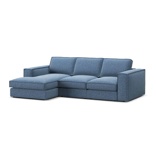 Modular Left Corner Sofa, "Pola", 3 Seats, 284x158x88, Dark Blue