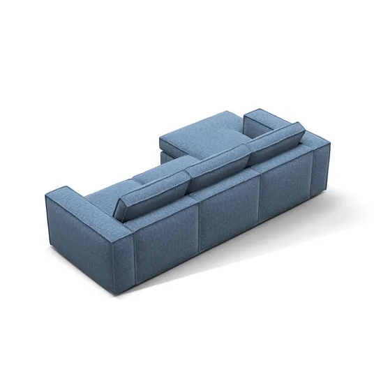 Modular Left Corner Sofa, "Pola", 3 Seats, 284x158x88, Dark Blue