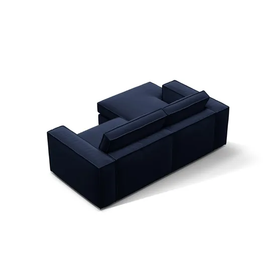 Velvet Modular Left Corner Sofa, "Pola", 2 Seats, 226x158x88, Royal Blue