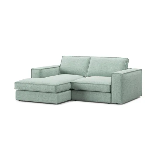 Modular Left Corner Sofa, "Pola", 2 Seats, 226x158x88, Mint