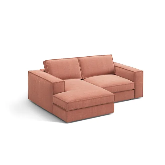 Modular Left Corner Sofa, "Pola", 2 Seats, 226x158x88, Red