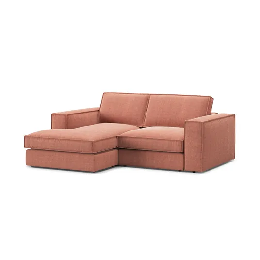 Modular Left Corner Sofa, "Pola", 2 Seats, 226x158x88, Red