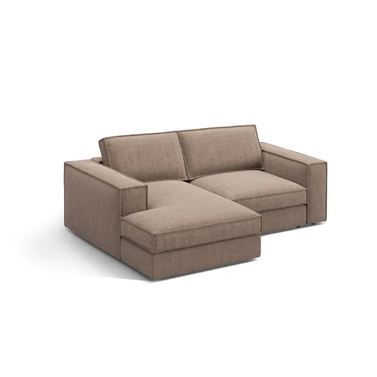 Modular Left Corner Sofa, "Pola", 2 Seats, 226x158x88, Light Brown