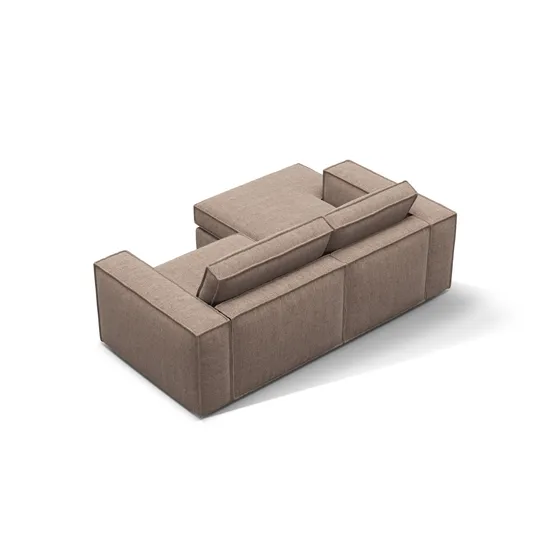 Modular Left Corner Sofa, "Pola", 2 Seats, 226x158x88, Light Brown