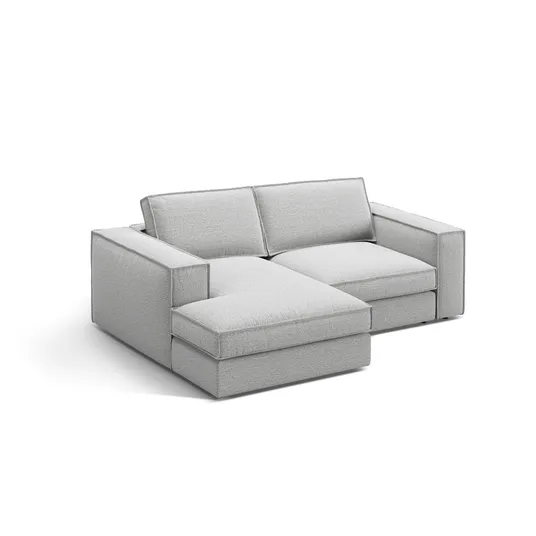 Modular Left Corner Sofa, "Pola", 2 Seats, 226x158x88, Light Grey