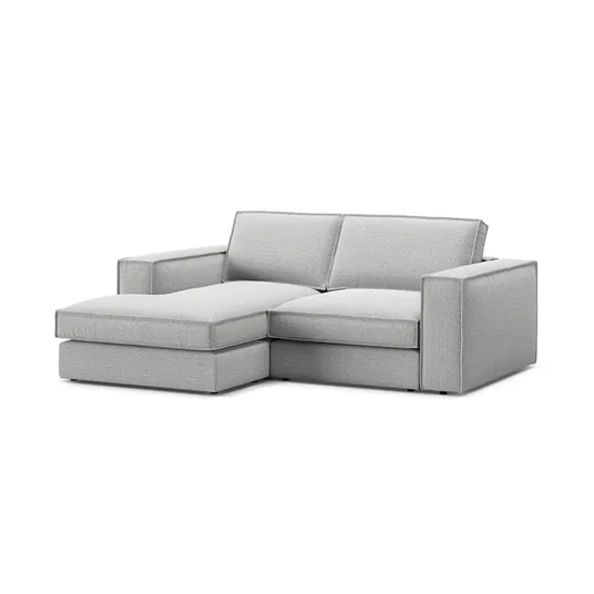 Modular Left Corner Sofa, "Pola", 2 Seats, 226x158x88, Light Grey