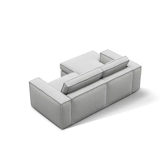 Modular Left Corner Sofa, "Pola", 2 Seats, 226x158x88, Light Grey
