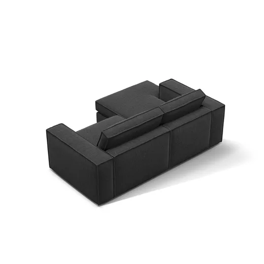 Modular Left Corner Sofa, "Pola", 2 Seats, 226x158x88, Black