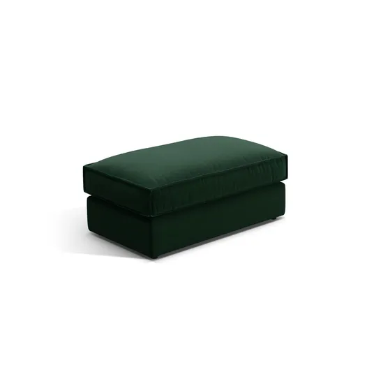 Velvet Pouf, "Pola", 1 Seat, 103x54x44, Bottle Green