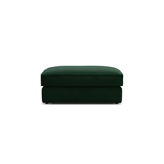 Velvet Pouf, "Pola", 1 Seat, 103x54x44, Bottle Green