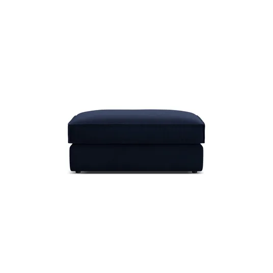 Velvet Pouf, "Pola", 1 Seat, 103x54x44, Royal Blue